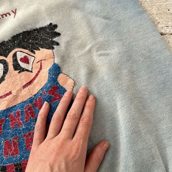 Vintage 1950s Worn To Perfection TOMMY Crewneck Sweatshirt - Picture 8 of 11